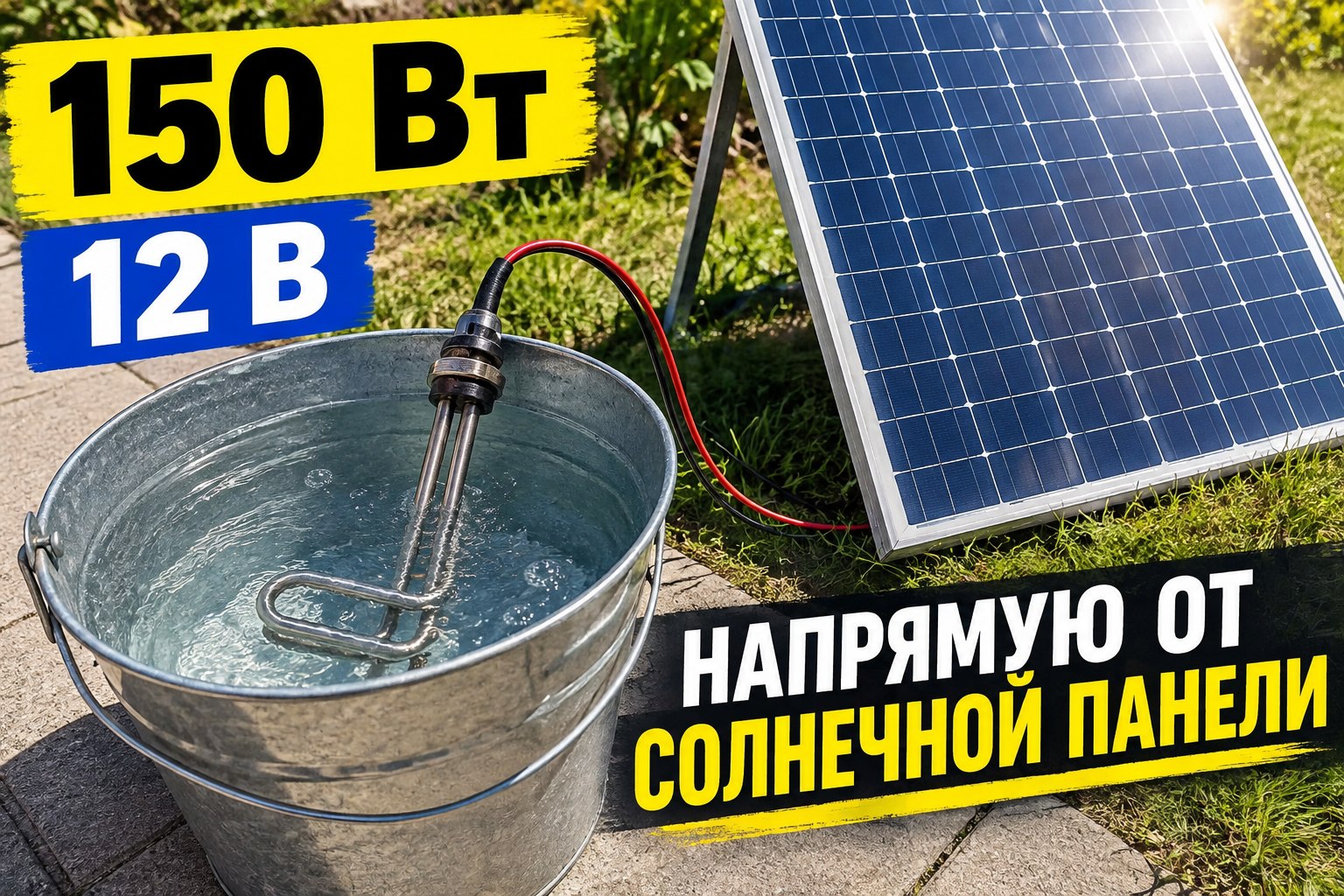 DC-ТЭН 150 Вт и солнечная панель