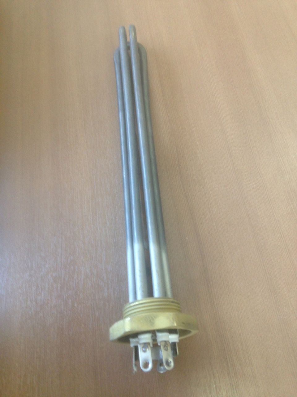 Блок тэнов G 1 1/4" 3000(1000Вт*3) 220/380В нерж.,гайка латунная L=300мм — дополнительное фото / маркировка