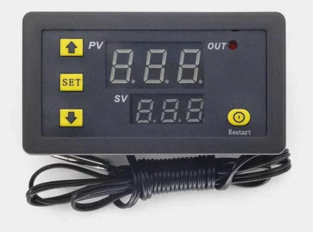 Цифровой контроллер температуры W3230, AC110-220V , светодиодный дисплеем — габаритный чертёж и характеристики