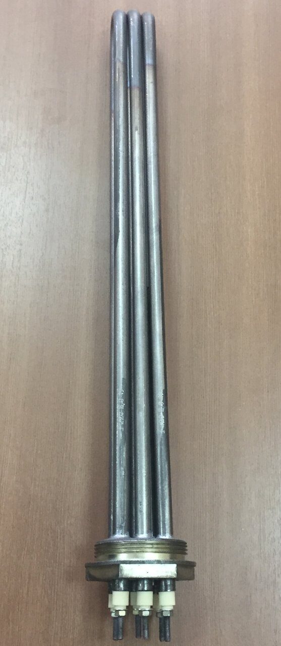ТЭНБ-15,0 j 220/380 (тэн120А10/5,0) G1 1/2+трубка под терморегулятор, L=57м — дополнительное фото / маркировка