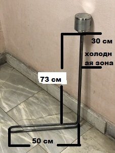 ТЭНБ-3,0кВт (G1 1/2" ТЭН250А13/3,0J220 Ф10 цельнотянутая)холодная зона 30см — габаритный чертёж и характеристики
