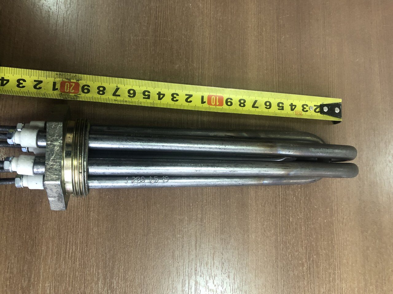 ТЭНБ-4,5кВт(G1 1/2" ТЭН42А10/1,5 J 220, т/р) L=18см(длина) — габаритный чертёж и характеристики