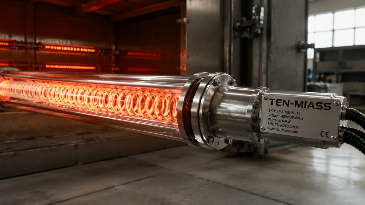 ТЭН для нагрева воздуха до 200°C в промышленном помещении