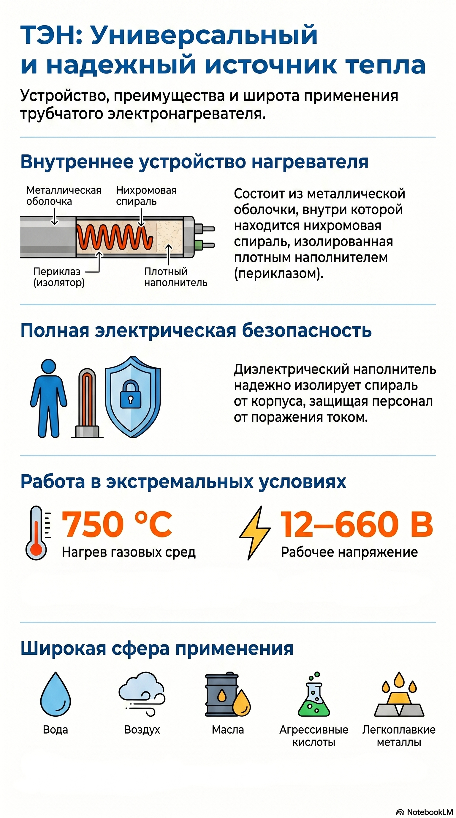 ТЭН: устройство и применение — инфографика