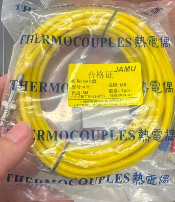 Термопара тип — (K-Type Thermocouple); длина кабеля 5 м; резьба крепления — M8; Термопара тип — (K-Type Thermocouple); длина кабеля 5 м; резьба крепления — M8;