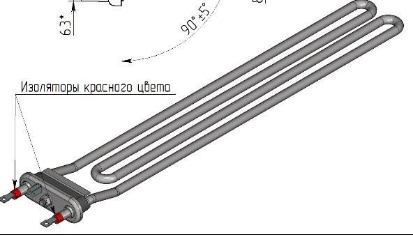 Нагревательный элемент для стиральной машины PRIMUS FS-55, 55 кг/125 лб 6000Вт/220 Нагревательный элемент для стиральной машины PRIMUS FS-55, 55 кг/125 лб 6000Вт/220