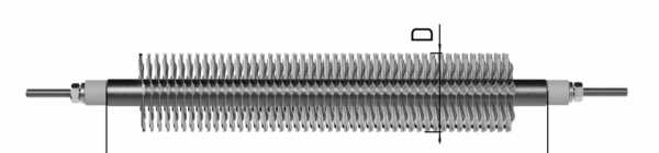 ТЭН ОРЕБРЕННЫЙ 220V 2,4KW 2100*16MM ТЭН ОРЕБРЕННЫЙ 220V 2,4KW 2100*16MM