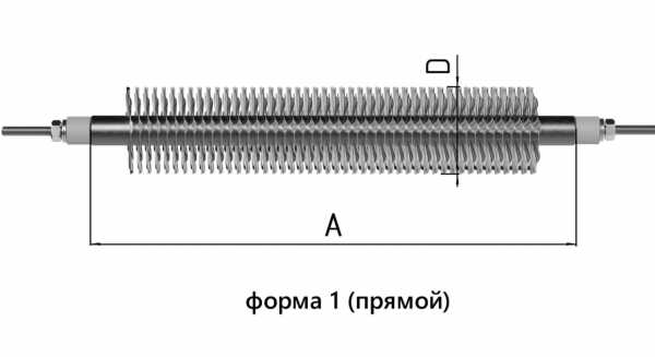 ТЭН нержавейка 0.65 кВт длина 30 оребреный ТЭН нержавейка 0.65 кВт длина 30 оребреный