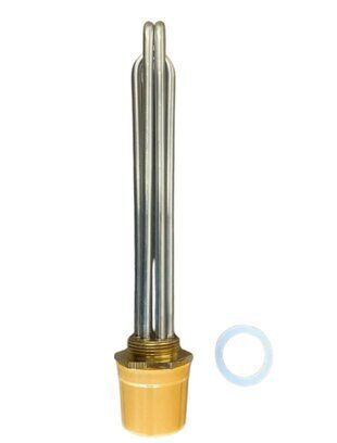 ТЭНБ-1 1/2" 4,5кВт(3х 1,5 кВт,нерж фланец нерж.) 220В,L=25см — фото