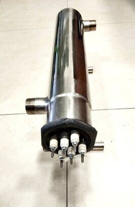 Проточный нагреватель горизонтальный G 2 1/2" (76мм) AISI304 (исп. 2) — фото