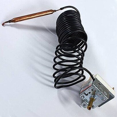 WY120Z-E, 25-120C, 2450mm, 17mm; 16A/250V; термостат капиллярный, в комплекте (с ручкой) — трубчатый электронагреватель, фото